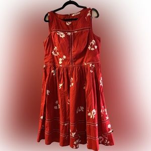 eShakti Size 16 Sleeveless Dress with Lattice Detail